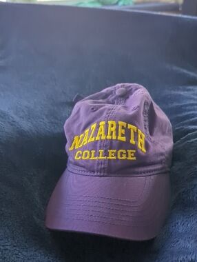 Legacy Purple Nazareth College Baseball Cap with Yellow Embroidery